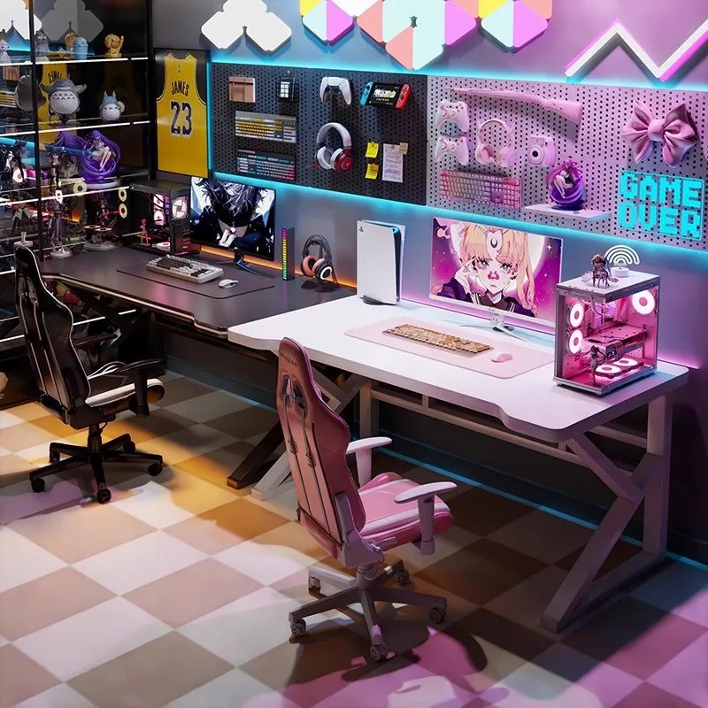 Esports Pc Gaming - Escritorio Doble para Videojuegos, Mesa Larga
