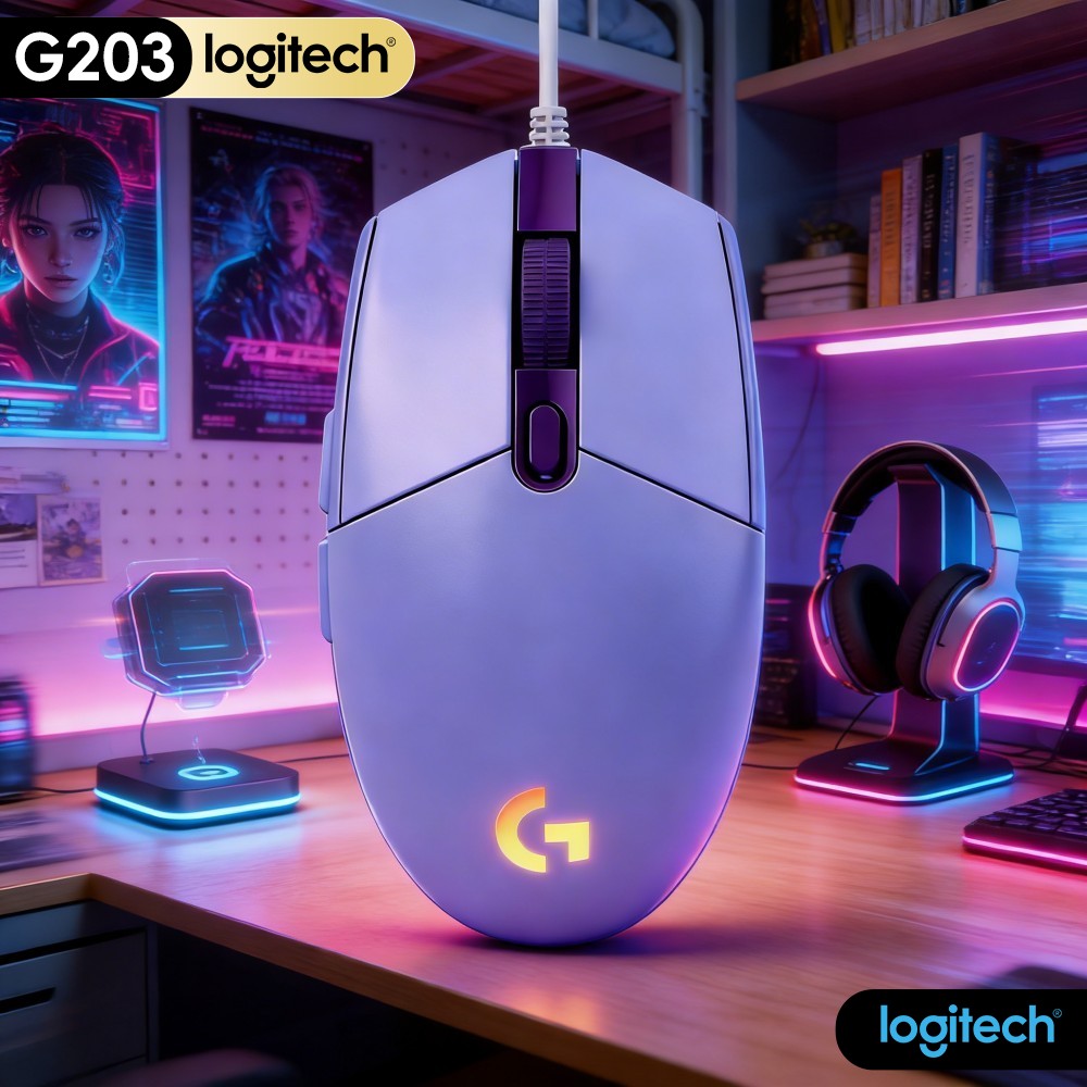 Logitech Mouse G203 - Ratón para Juegos Logitech G203 con